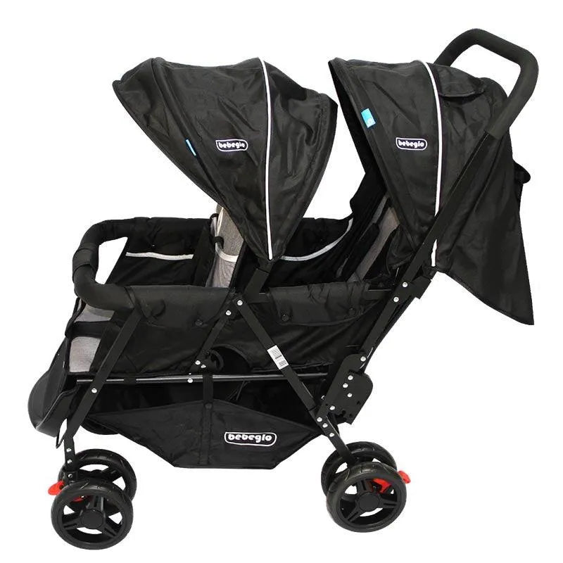 Coche Doble Duo Pix Negro/Gris RS-13300-4, Bebeglo - KIDSCLUB Tienda ONLINE