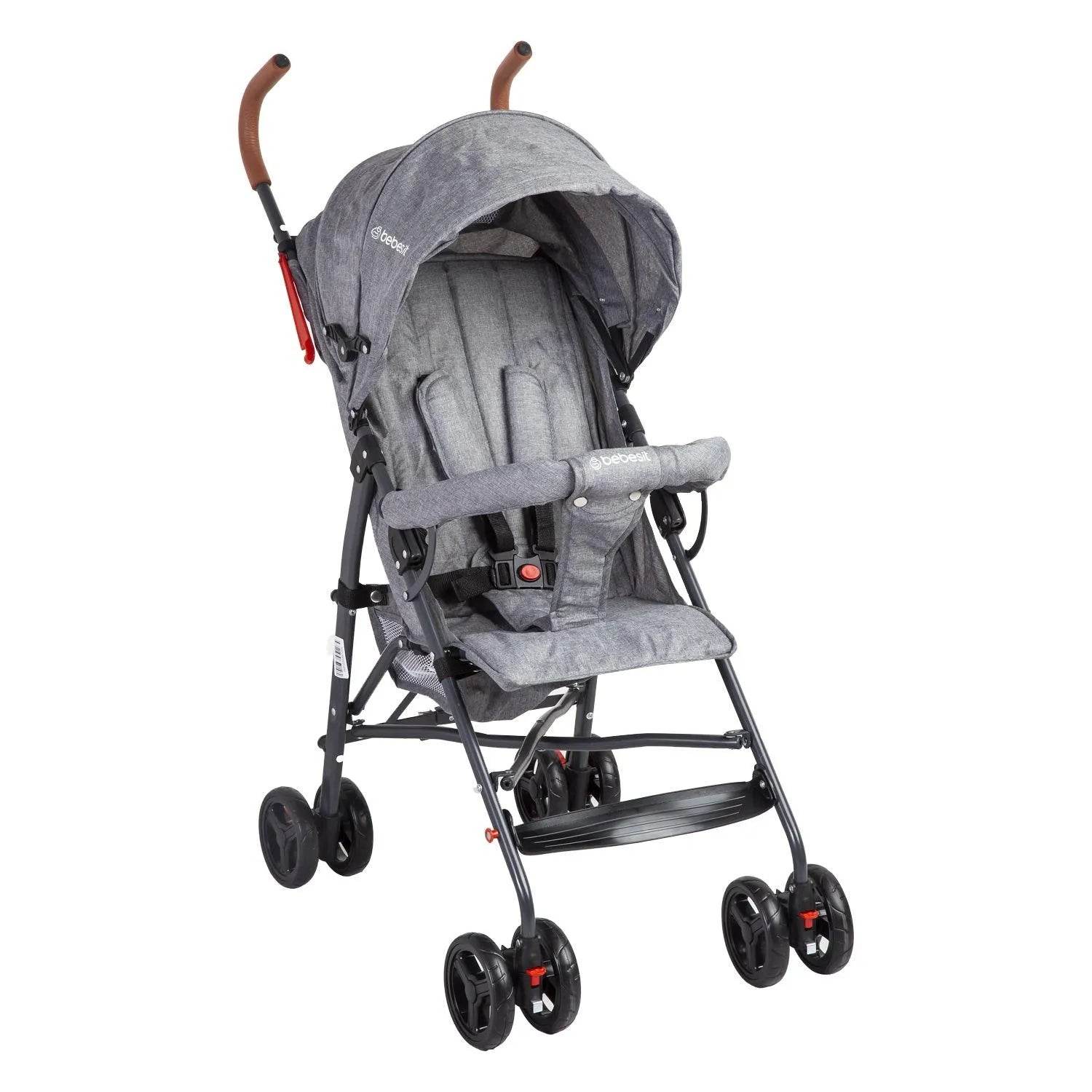 Coche Paragua 5126 Gris, Bebesit - Kidsclub
