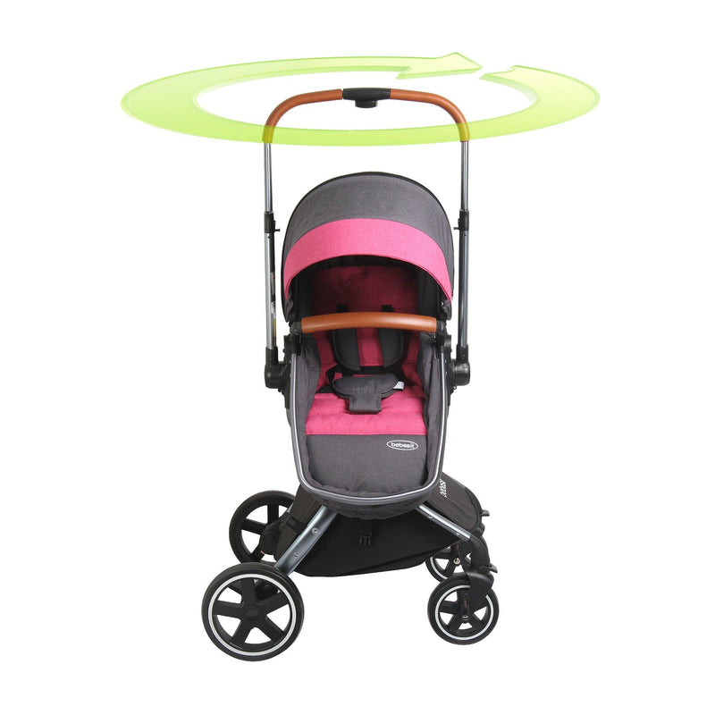 Coche Travel System Deluxe 360° Rosado - KIDSCLUB Tienda ONLINE