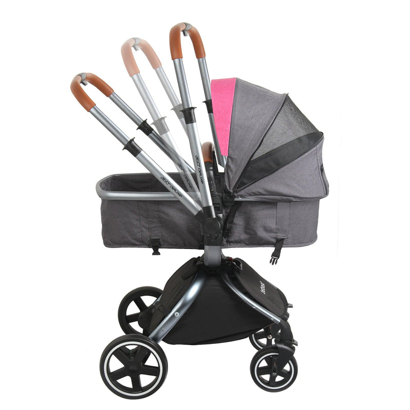 Coche Travel System Deluxe 360° Rosado - KIDSCLUB Tienda ONLINE