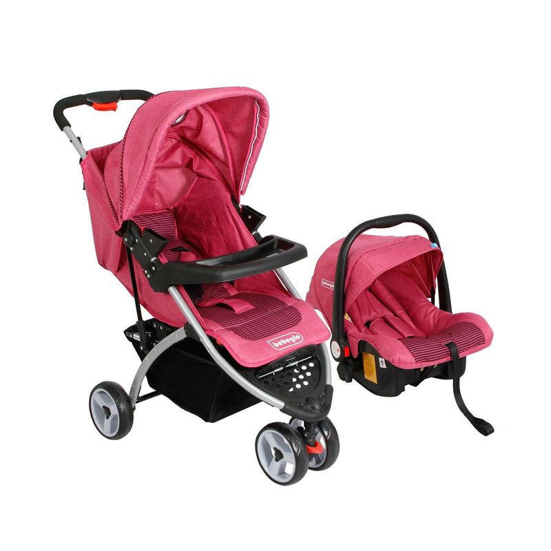 Coche travel system Fucsia RS-1320-2, Bebeglo - KIDSCLUB Tienda ONLINE