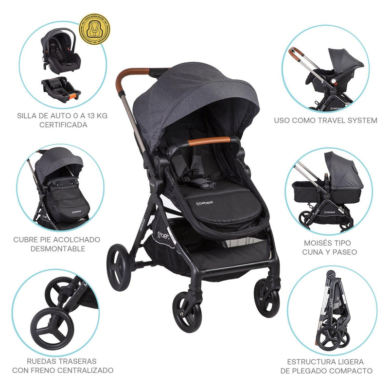 Coche Travel System Mars LX Gris - KIDSCLUB Tienda ONLINE