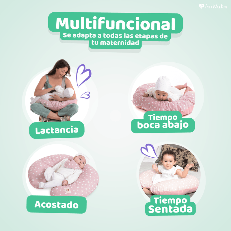 Cojín de Lactancia Palo Gris, Amamantas - KIDSCLUB Tienda ONLINE