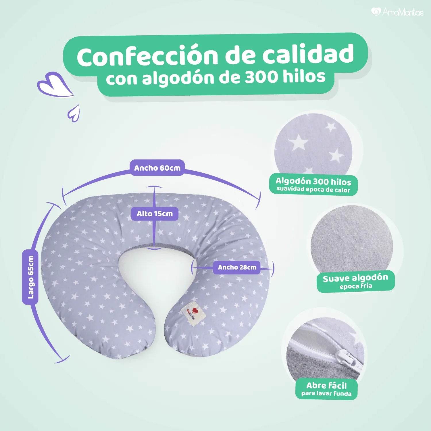 Cojín De Lactancia Palo Verde, Amamantas - Kidsclub