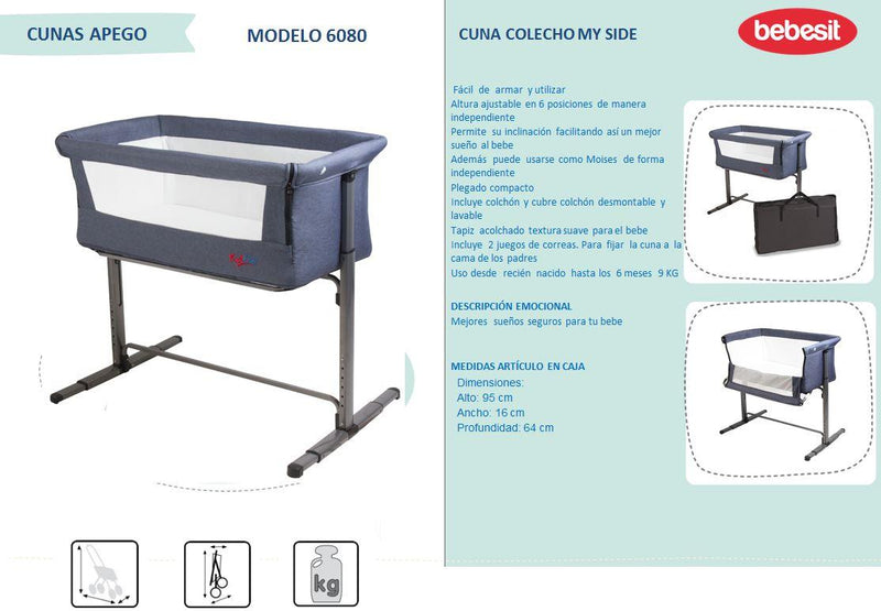Cuna Colecho MySide KidGo Beige, Bebesit - KIDSCLUB Tienda ONLINE