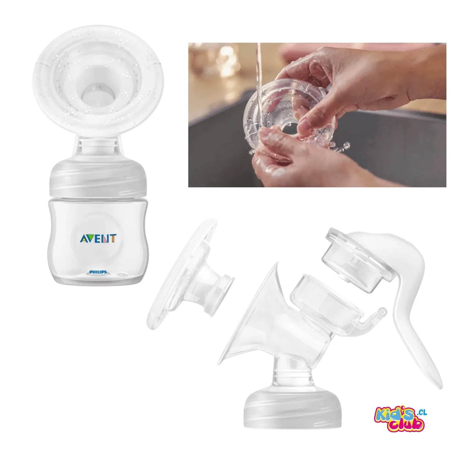 Extractor De Leche Manual Avent Gift Set Con Accesorios (Scf430/15) - Kidsclub