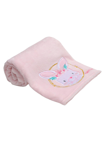 Frazada De Coral Plush Bambino Conejo Rosado - KIDSCLUB Tienda ONLINE