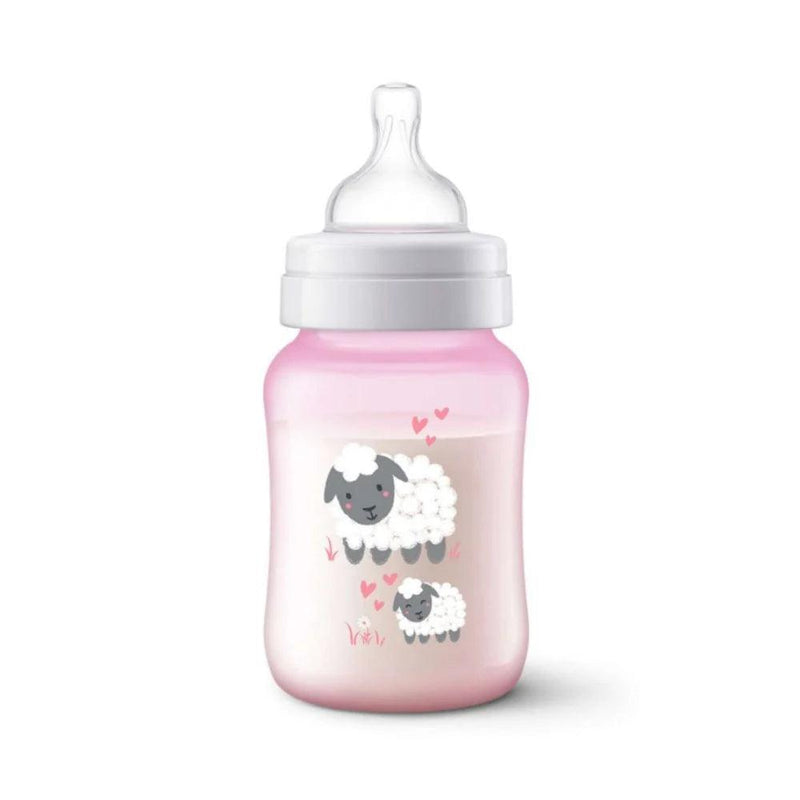 Mamadera Anticolic Avent +3Ml Rosa Oveja 260ml - KIDSCLUB Tienda ONLINE