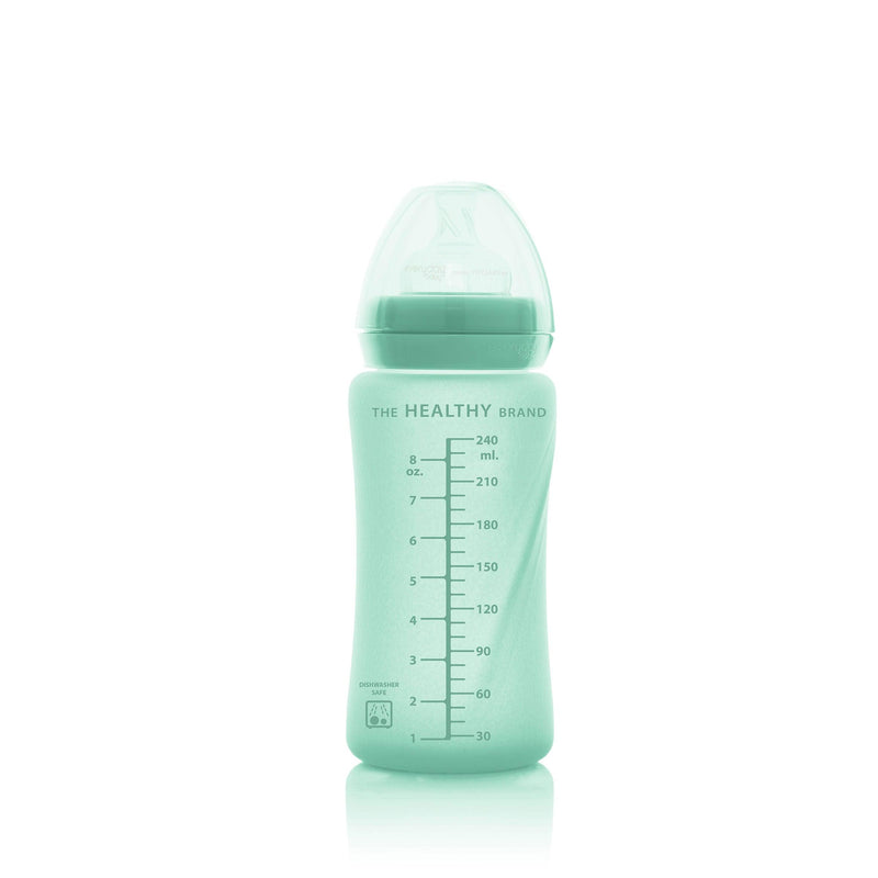 Mamadera De Vidrio Healthy Verde 240 ml, Everyday Baby - KIDSCLUB Tienda ONLINE