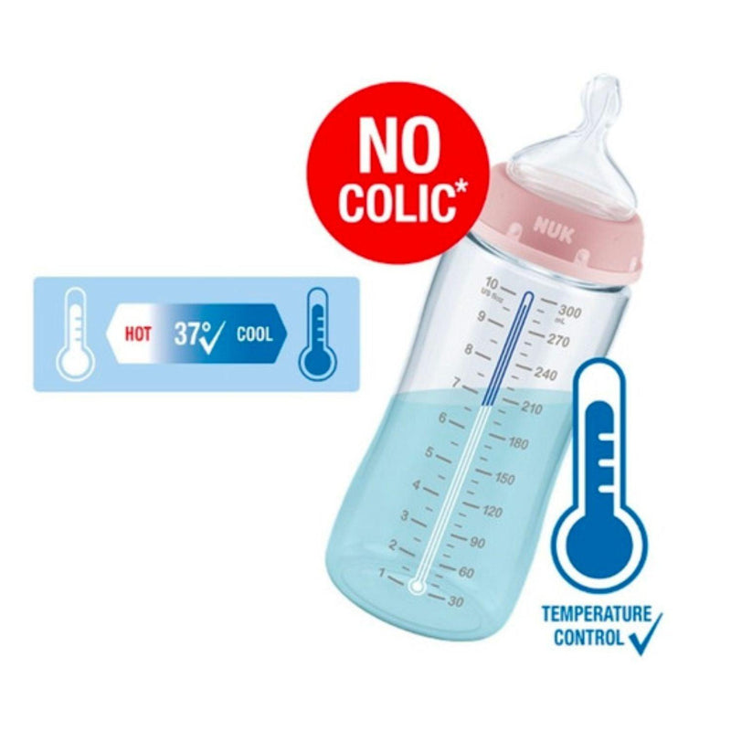 Mamadera MICKEY FIRST CHOICE NUK 300 ML Sensor de temperatura. 6 meses + - KIDSCLUB Tienda ONLINE
