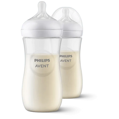 Mamadera Natural 3.0 330ml traslucida, pack 2 unidades - KIDSCLUB Tienda ONLINE