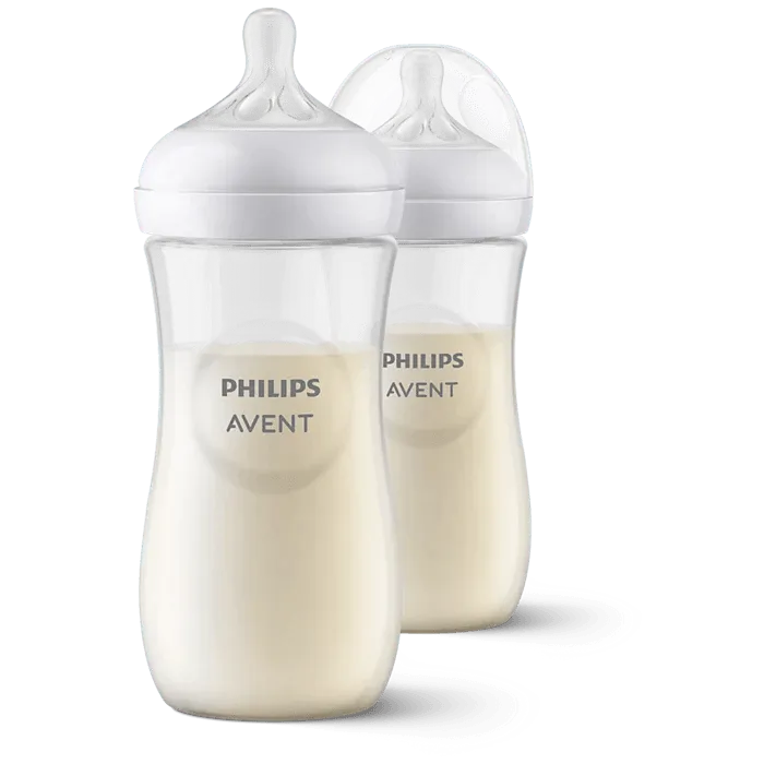 Mamadera Natural 3.0 330ml traslucida, pack 2 unidades - KIDSCLUB Tienda ONLINE