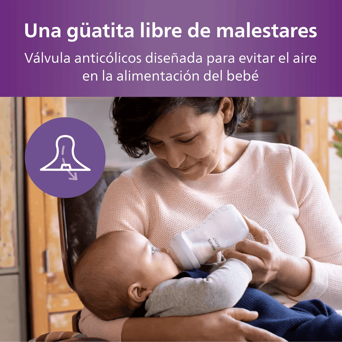 Mamaderas Philips Avent Natural Response 260ml - Pack x2 -Flujo 3 - Kidsclub