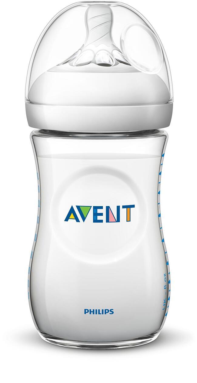 MAMADERA AVENT NATURAL 260 ml. 0-12 meses. TRASLÚCIDA (SCF033/17) - KIDSCLUB Tienda ONLINE