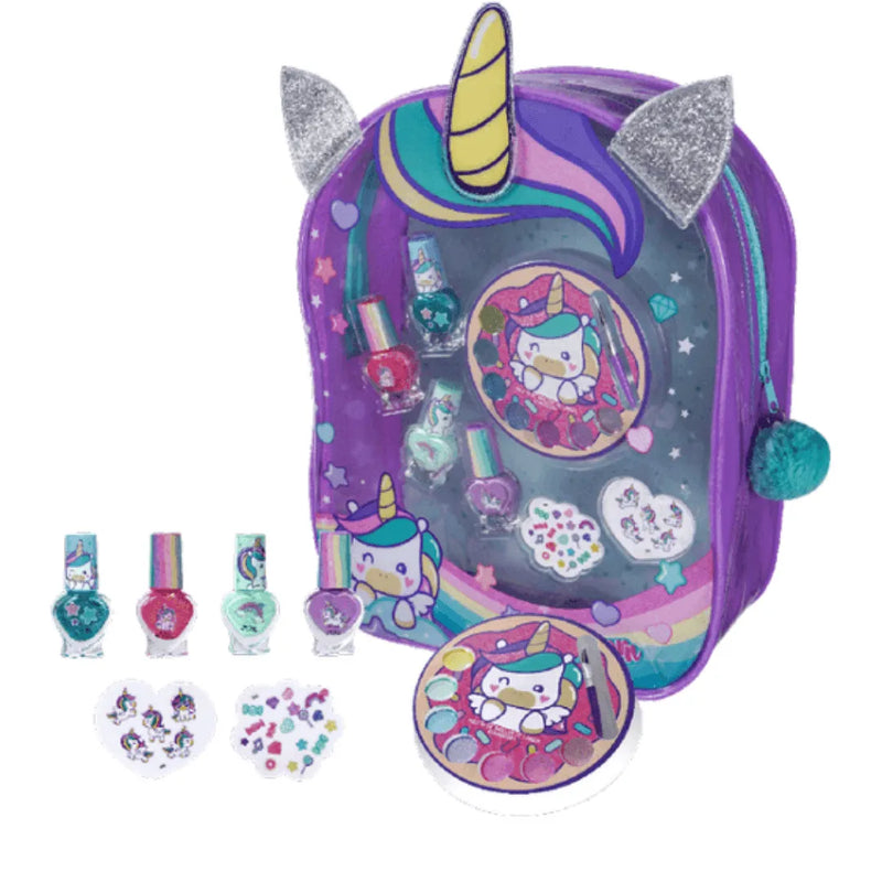 MOCHILA MAQUILLAJE UNICORNIO GELATTI ESMALTES, BRILLO Y STICKERS - KIDSCLUB Tienda ONLINE