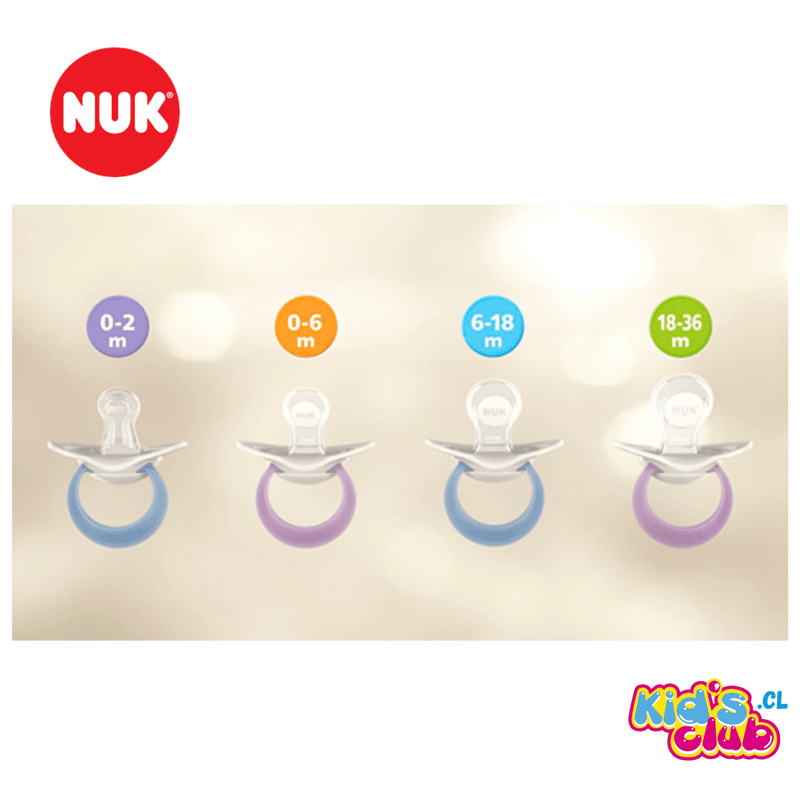 NUK Chupetes Peppa Pig, ETAPA · 18-36 meses (pack 2 unidades) Rosado / Azul - KIDSCLUB Tienda ONLINE