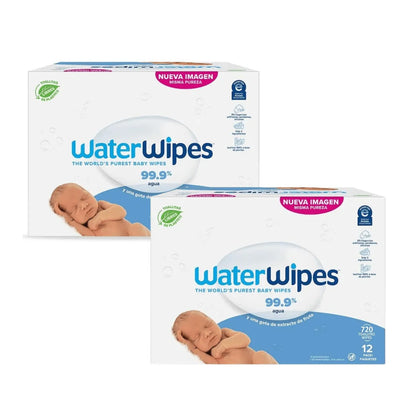 Pack 2 Cajas Toallitas Húmedas Bio Waterwipes 720 Und c/u - KIDSCLUB Tienda ONLINE