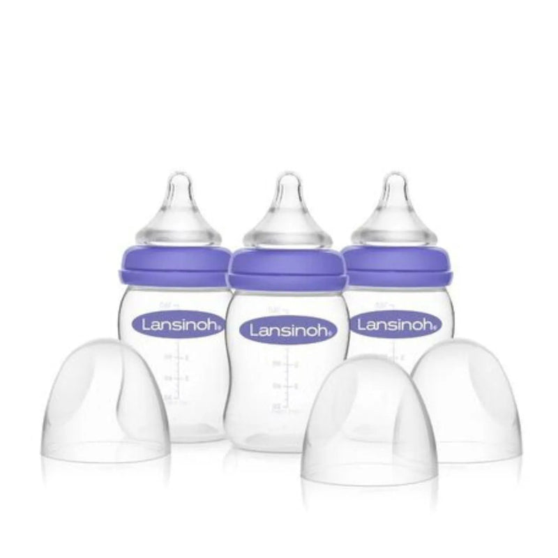 PACK 3 MAMADERAS LANSINOH 160 ML. FLUJO LENTO - KIDSCLUB Tienda ONLINE