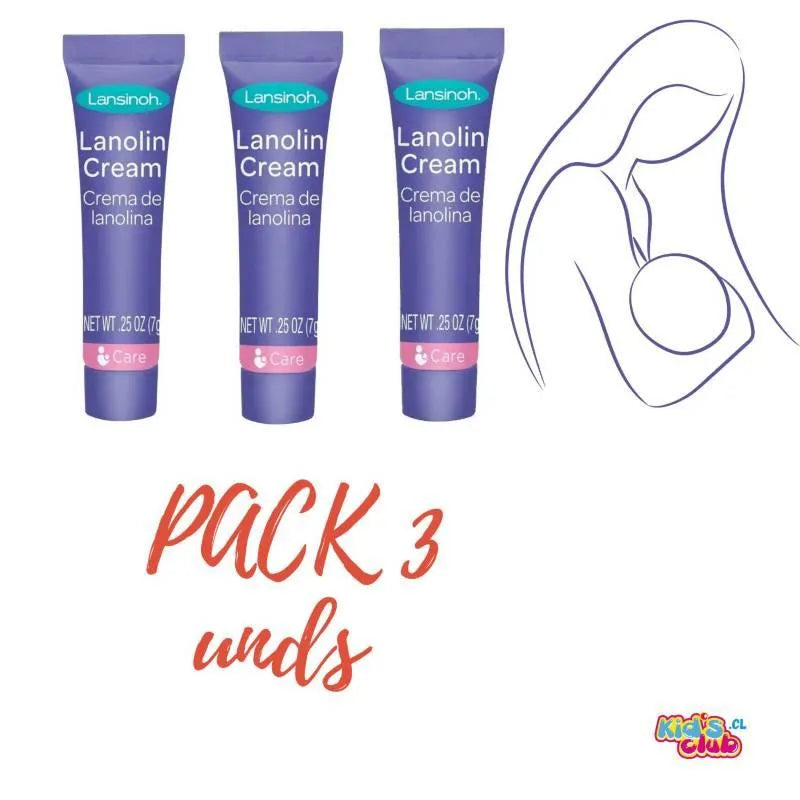 PACK 3 UNIDS LANSINOH LANOLINA HPA 7 GRS - KIDSCLUB Tienda ONLINE