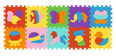 Piso- puzzle de goma eva 10 piezas, animales, Infanti - KIDSCLUB Tienda ONLINE