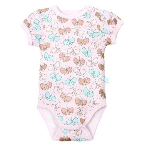 Set 2 Bodys Manga Corta Blanco Mariposa Niña 0-3M - KIDSCLUB Tienda ONLINE