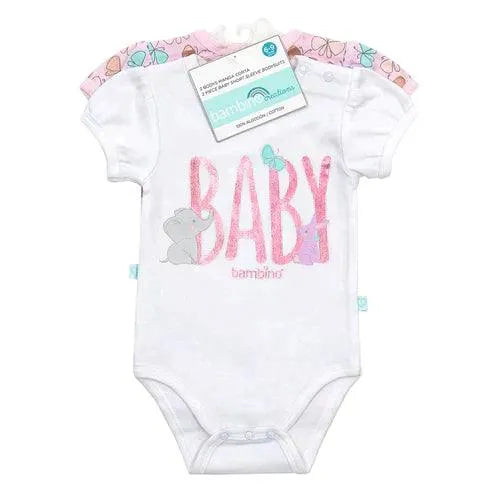 Set 2 Bodys Manga Corta Blanco Mariposa Niña 12-18M - KIDSCLUB Tienda ONLINE