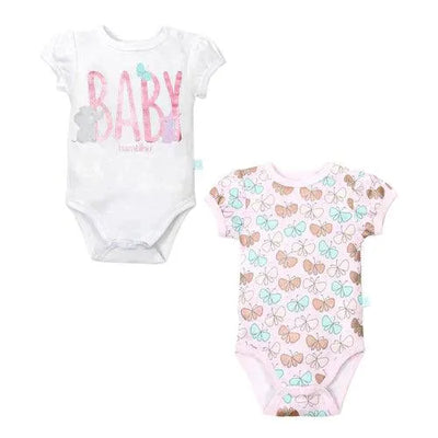 Set 2 Bodys Manga Corta Blanco Mariposa Niña 18-24M - KIDSCLUB Tienda ONLINE