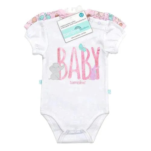 Set 2 Bodys Manga Corta Blanco Mariposa Niña 18-24M - KIDSCLUB Tienda ONLINE