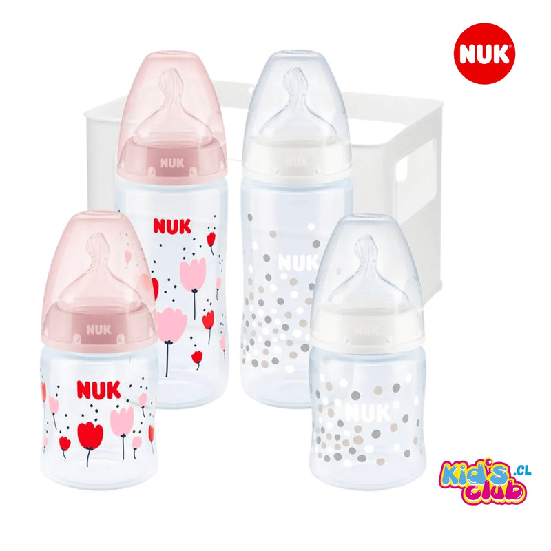 Set 4 Mamaderas NUK STARTER FIRST CHOICE 150 y 300 ml. (Caja para guardar) - KIDSCLUB Tienda ONLINE