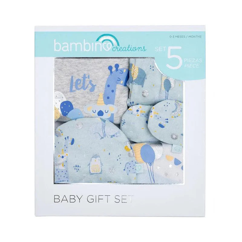 Set 5 Piezas BABY GIFT Creations ANIMALES CELESTE, Bambino - KIDSCLUB Tienda ONLINE