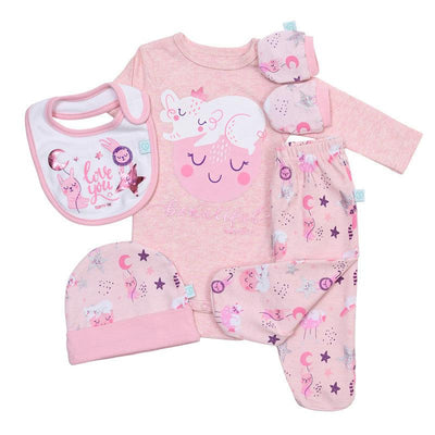 Set 5 Piezas Baby Gift Creations Animales Rosado, Bambino - KIDSCLUB Tienda ONLINE