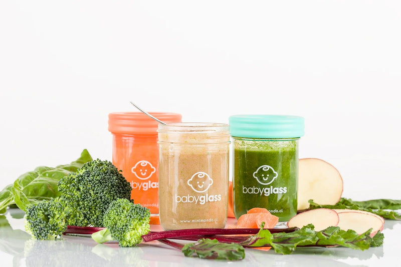 Set 6 contenedores de 240 ml + lápiz marcador, Babyglass - KIDSCLUB Tienda ONLINE