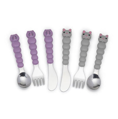 Set de 6 cubiertos Gato - Bulldog, Melii - KIDSCLUB Tienda ONLINE