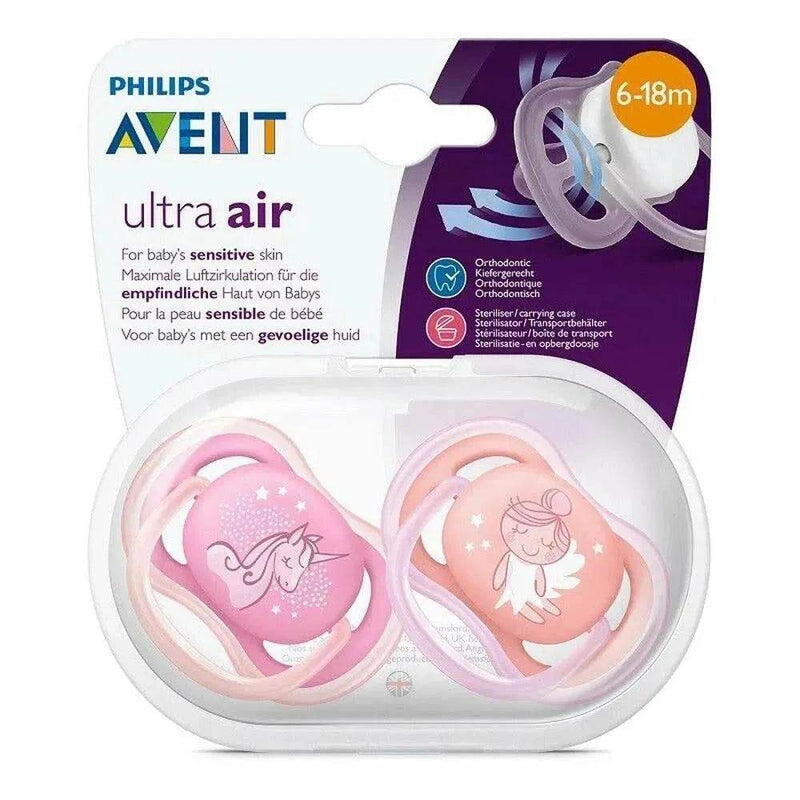 Chupete Ultra Air de 6 a 18 meses SCF344/21 Rosa, Philips Avent