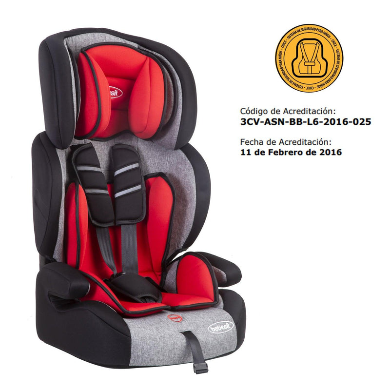 Silla de Auto Butaca Beline Rojo, Bebesit - KIDSCLUB Tienda ONLINE