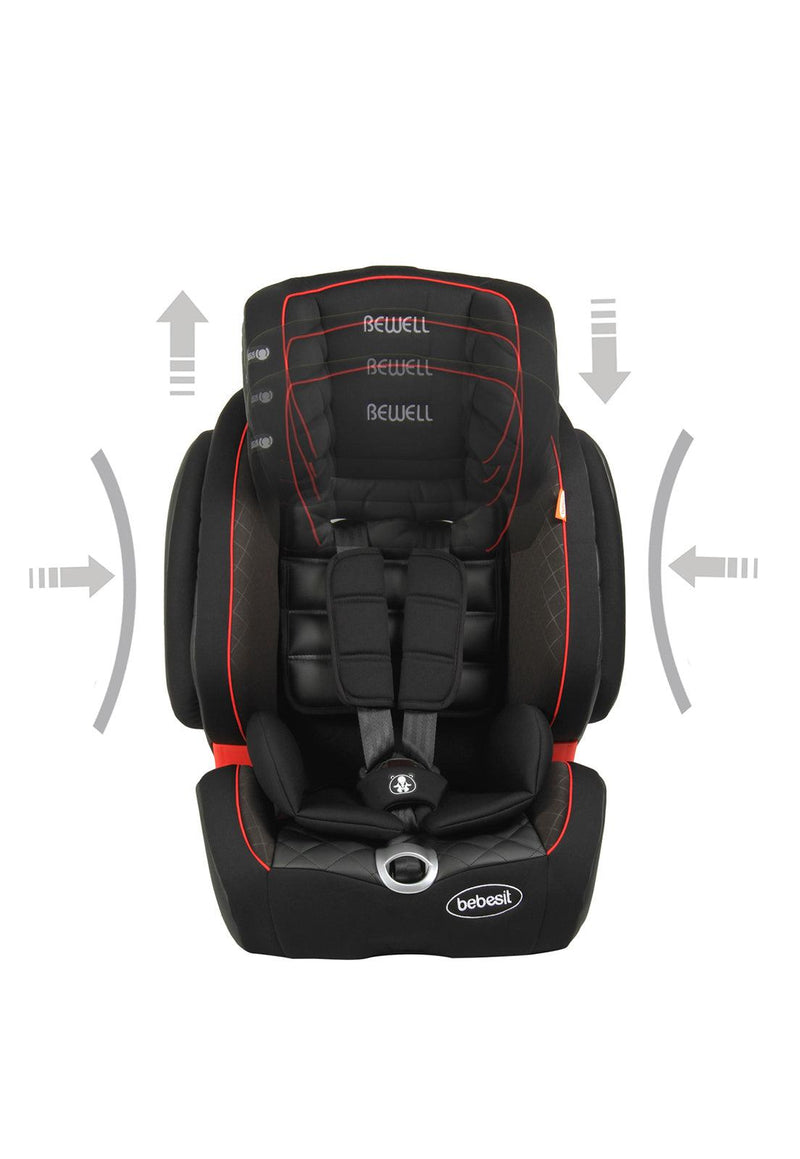 Silla de Auto Butaca Bewell Isofix Roja, Bebesit - KIDSCLUB Tienda ONLINE
