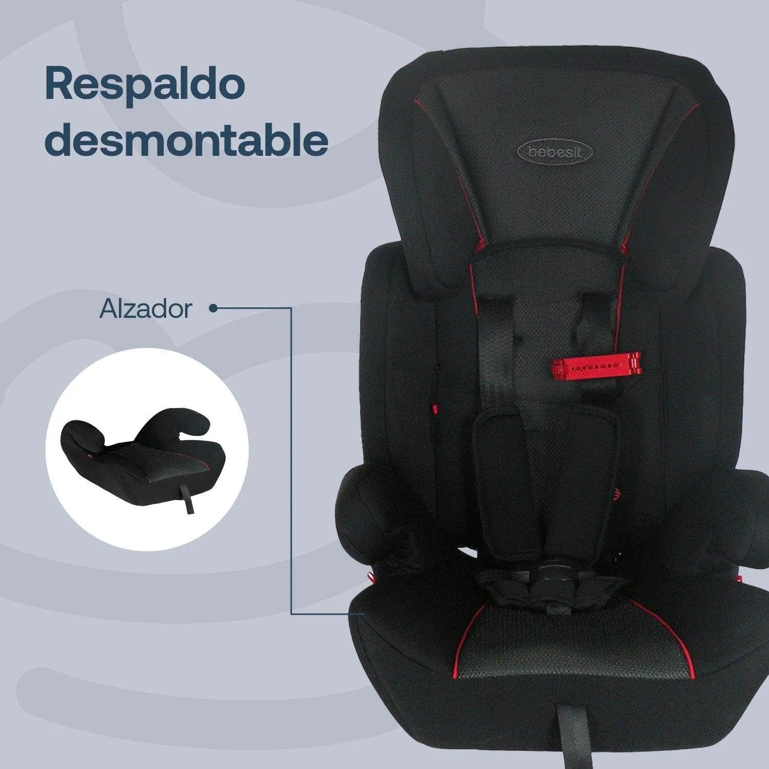 Silla de Auto Butaca Suzuka Negro, Bebesit - Kidsclub