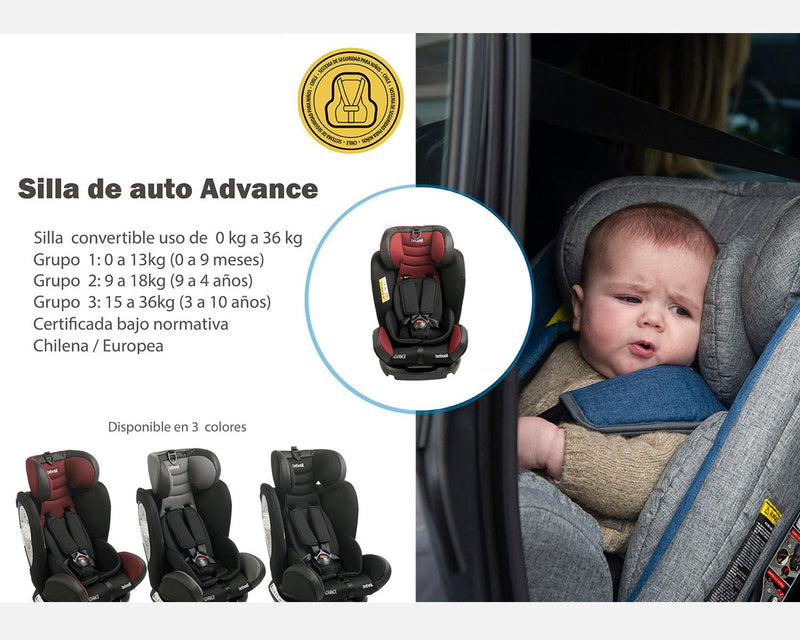 Silla de Auto Convertible Advance Negra, Bebesit - KIDSCLUB Tienda ONLINE