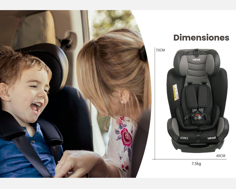 Silla de Auto Convertible Advance Negra, Bebesit - KIDSCLUB Tienda ONLINE