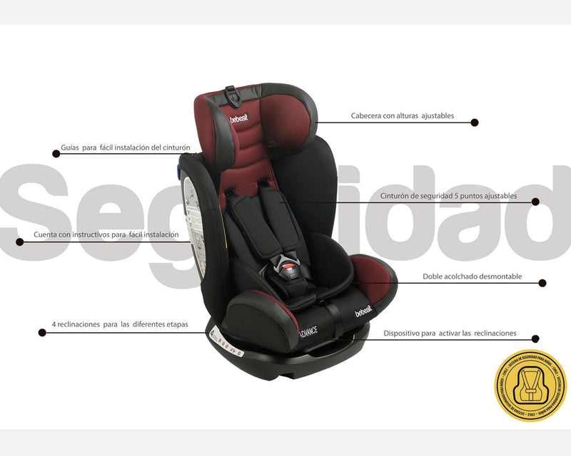 Silla de Auto Convertible Advance Negra, Bebesit - KIDSCLUB Tienda ONLINE