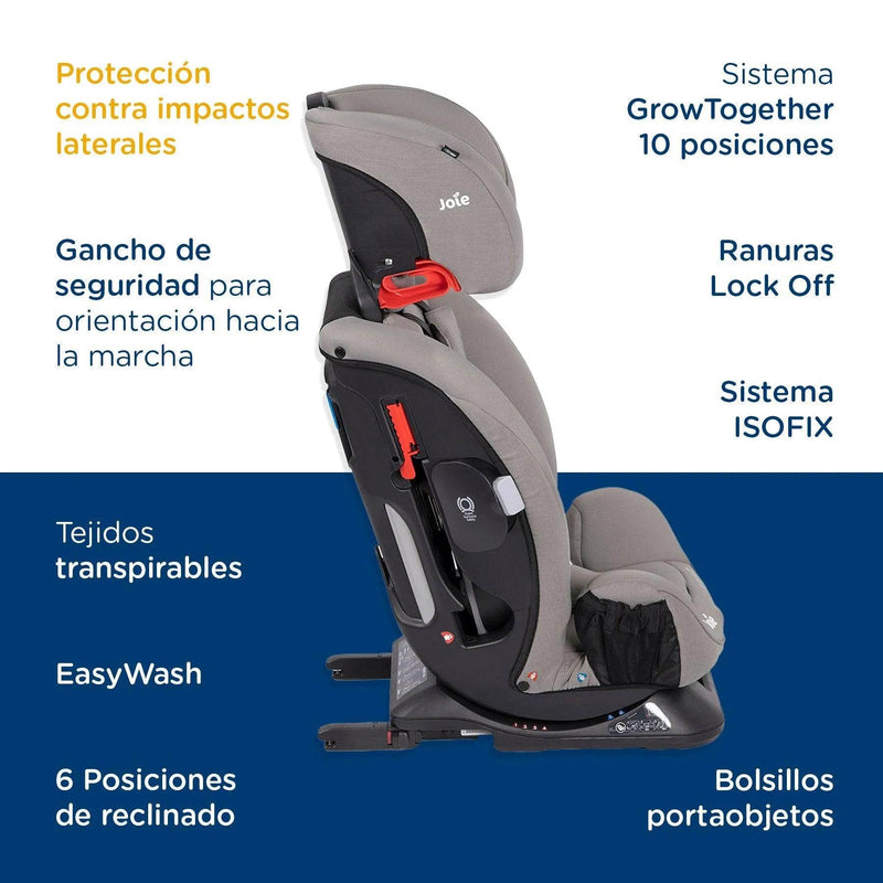 Silla de Auto Convertible Every Stage FX Gray Flannel, Joie - KIDSCLUB Tienda ONLINE