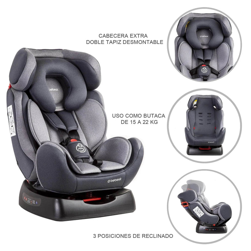 Silla de Auto Orbit Lx Gris, Bebesit - Kidsclub