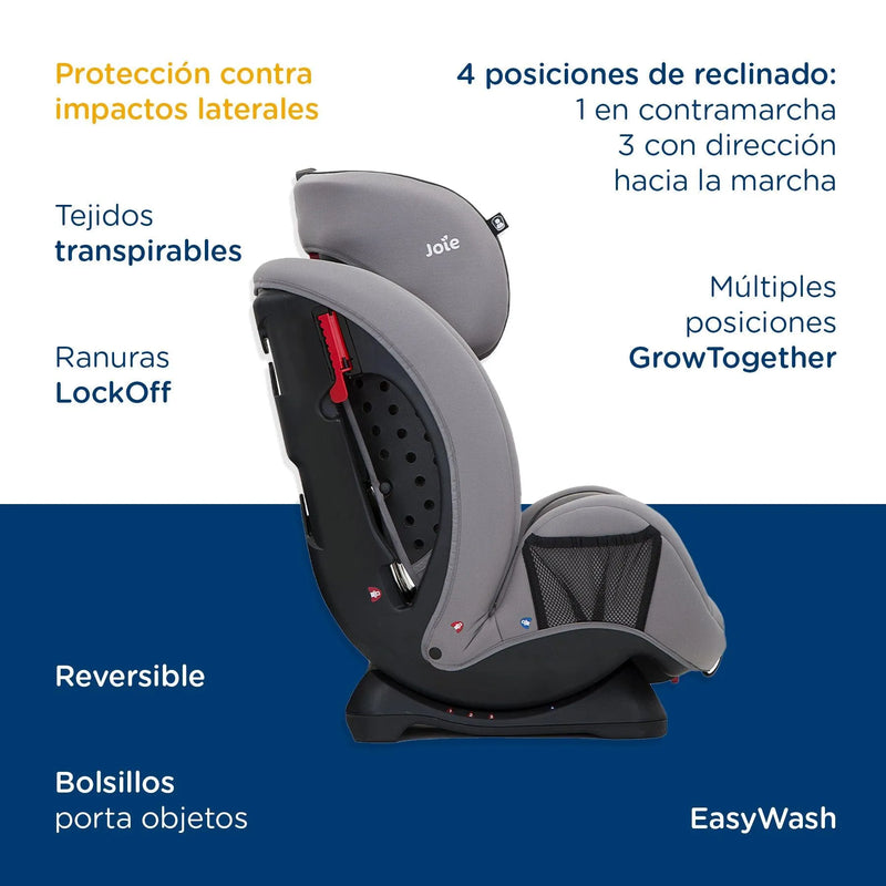 Silla de Auto Stages Gray Flannel, Joie - KIDSCLUB Tienda ONLINE