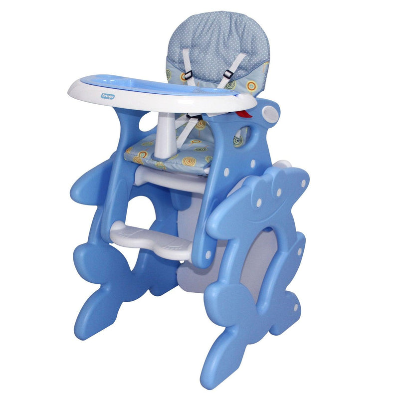 Silla de comer 2 En 1 celeste RS-7021-1, Bebeglo - KIDSCLUB Tienda ONLINE