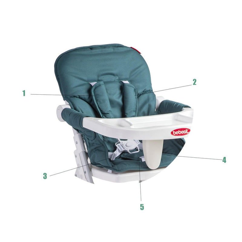 Silla de Comer Plegable Golite Verde, Bebesit - KIDSCLUB Tienda ONLINE