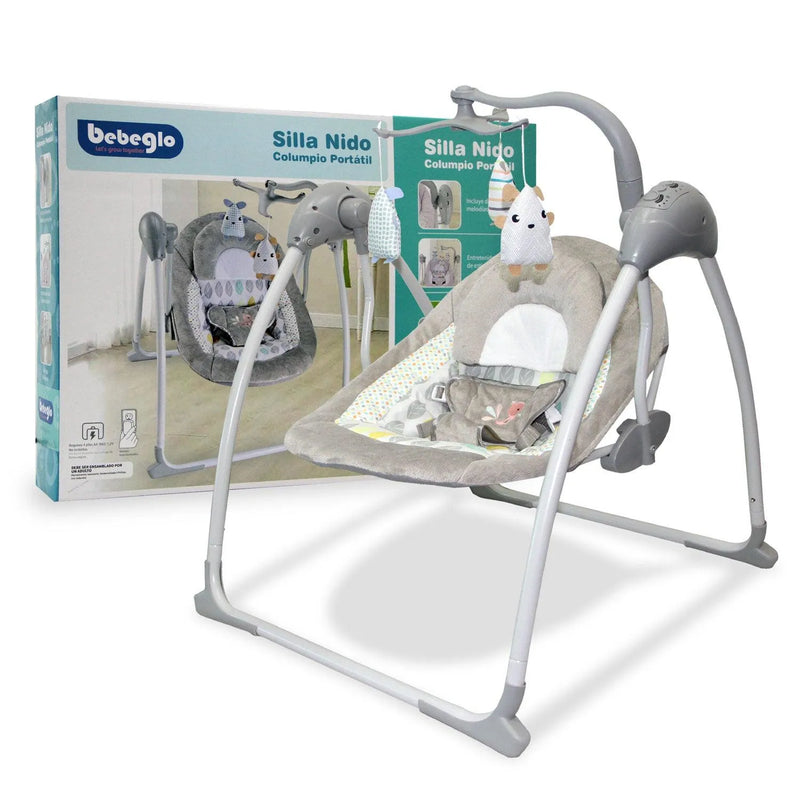 Silla mecedora electrónica con movil dark gray RS-17770, Bebeglo - KIDSCLUB Tienda ONLINE