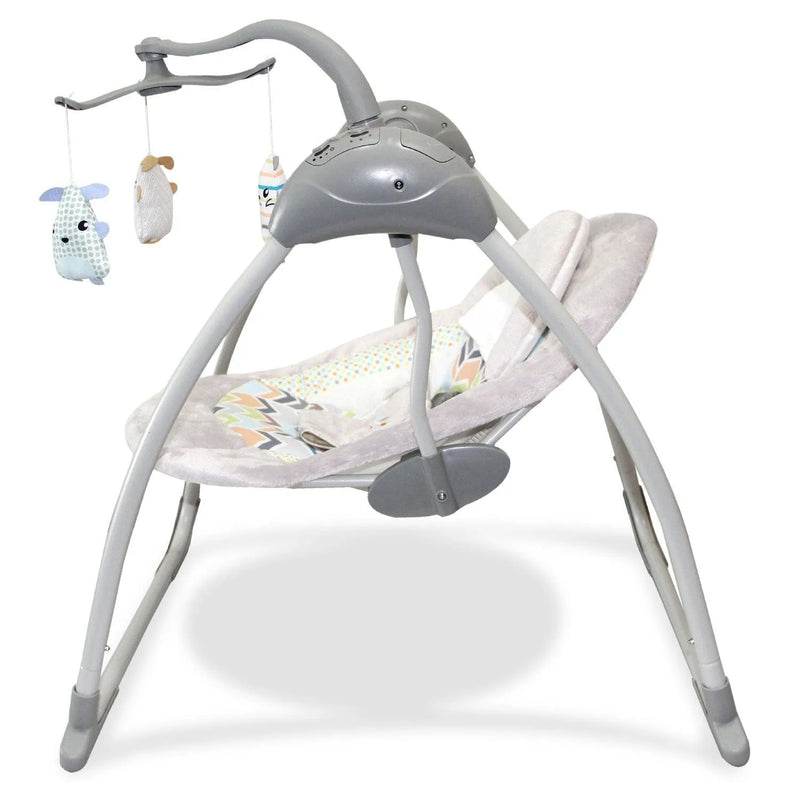Silla mecedora electrónica con movil light gray RS-17760, Bebeglo - KIDSCLUB Tienda ONLINE