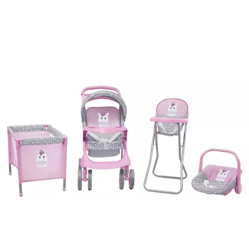 Juguete Muñeca Coche travel con cuna rosado, Bebesit