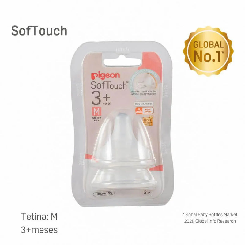 Tetina Repuesto Softouch M 2 Unidades, Pigeon - KIDSCLUB Tienda ONLINE