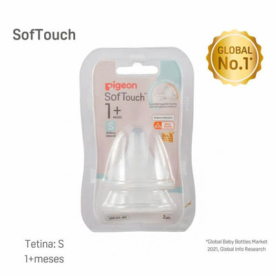 Tetina Repuesto Softouch S 2 Unidades, Pigeon - KIDSCLUB Tienda ONLINE